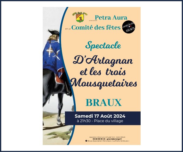 Braux. Spectacle D'Artagnan et les trois Mousquetaires
