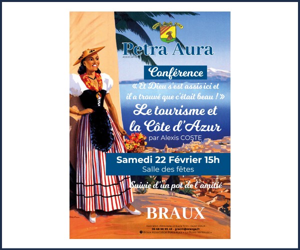 Braux. Conférence, Le Tourisme et la Côte d'Azur