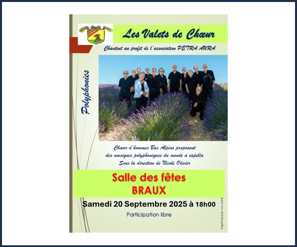 Braux. Concert, Les Valets de Choeur