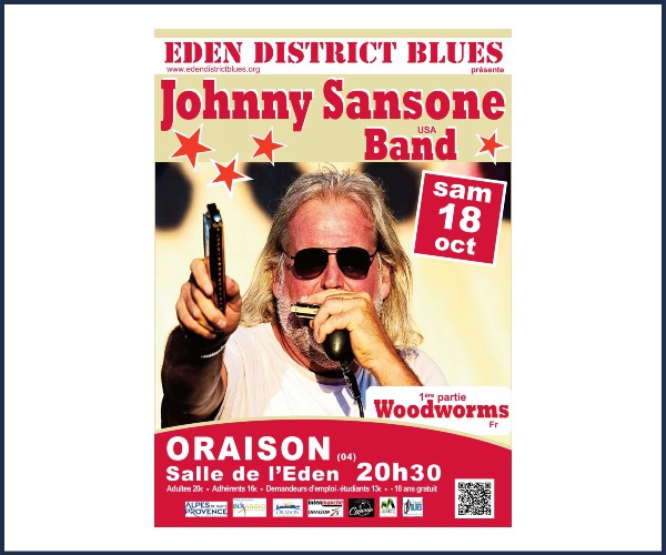Oraison. Concerts, Johnny Sansone & Woodworms