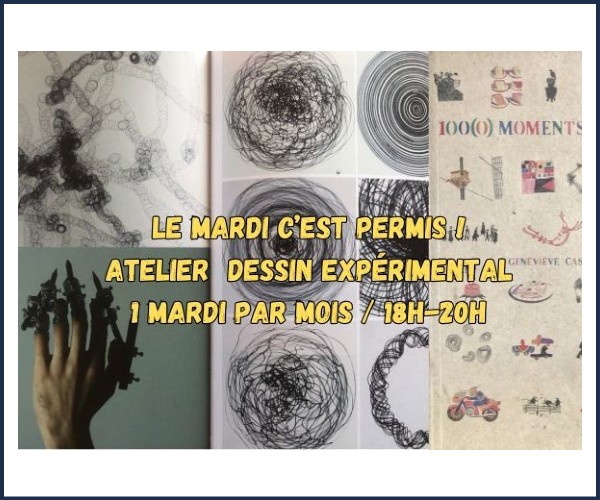 Montjustin. Atelier dessin expérimental