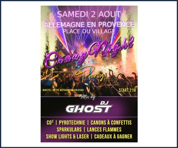 Allemagne en Provence. Crazy Night Party
