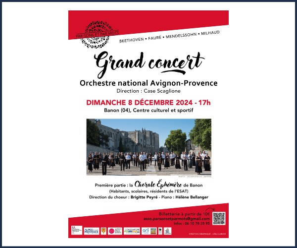Banon. Grand Concert avec l'Orchestre national d'Avignon