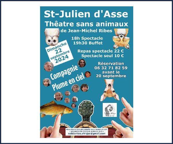 Saint Julien d'Asse. Soirée dîner théâtre