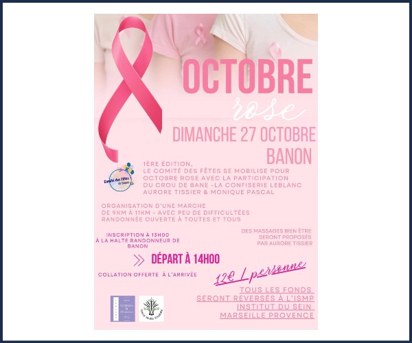 Banon. Octobre Rose 2024