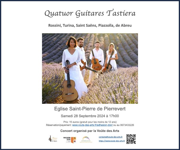 Pierrevert. Quatuor guitares Tastiera