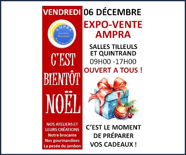 Manosque. Expo vente de Noël de l'AMPRA