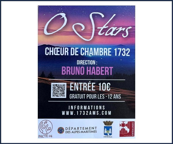 Entrevaux. Concert O stars par le Chœur de chambre 1732