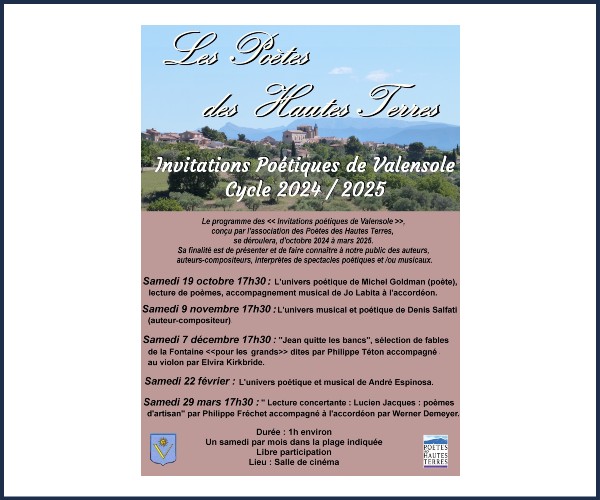 Rencontres poétiques de Valensole