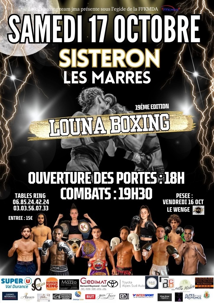 19ème édition Louna Boxing à Sisteron