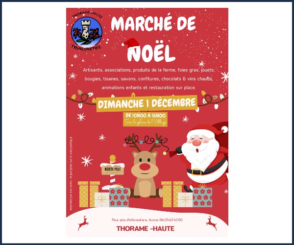 Thorame Haute. Marché ambiance Noël