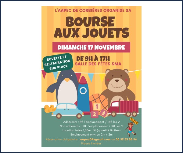 Corbières en Provence. Bourse aux Jouets