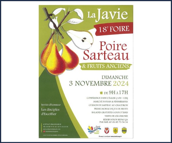 La Javie. 18ème Foire de la Poire Sarteau