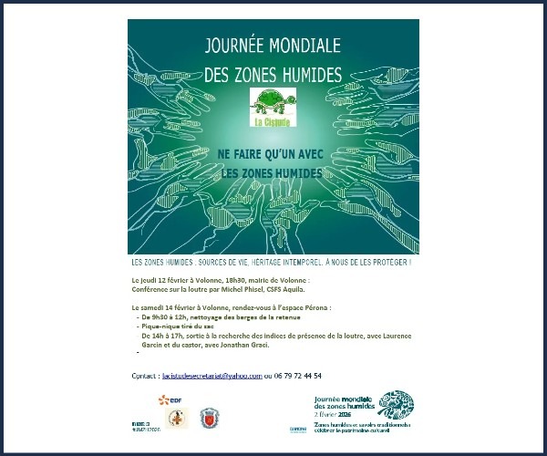 Journées Mondiales des Zones Humides à Volonne