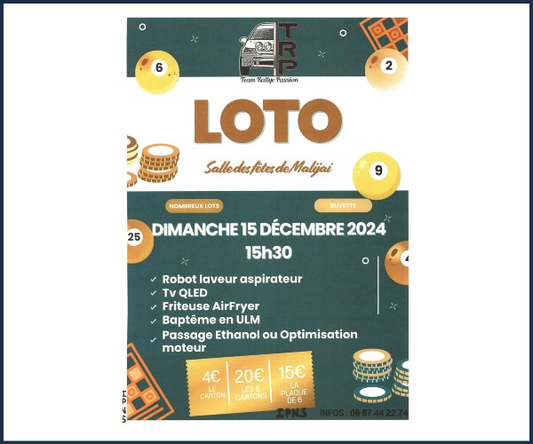 Malijai. Loto de Team Rallye Passion
