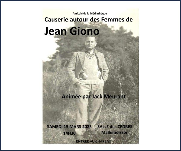 Mallemoisson. Causerie autour des femmes de Giono