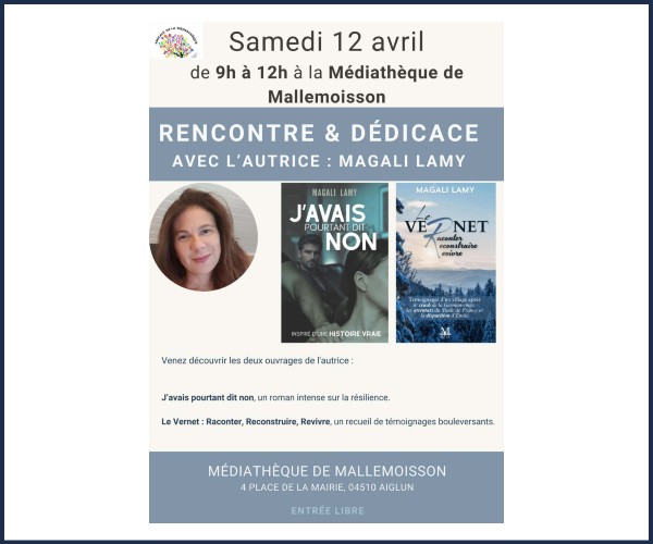 Mallemoisson. Dédicaces l'autrice Magali Lamy