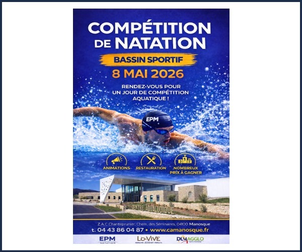 Compétition de natation à Manosque
