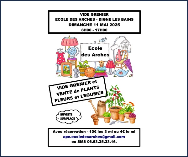 Digne. Vide greniers et vente de plants de légumes et fleurs