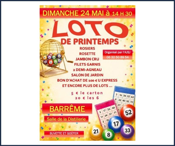 Loto de Printemps à Barrême 