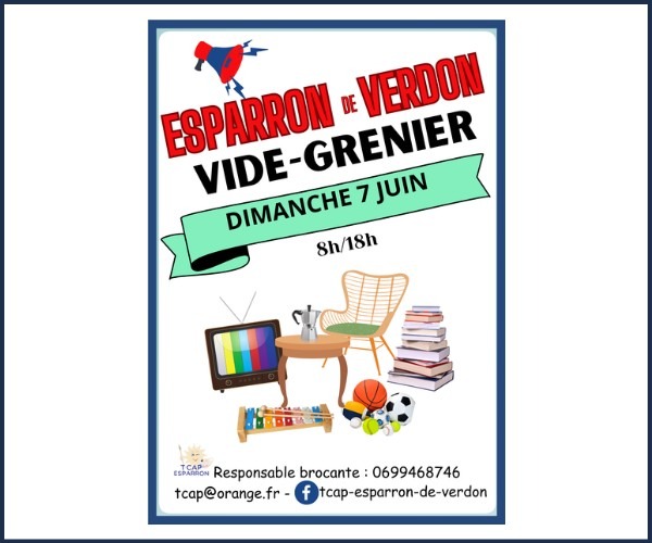 Vide greniers à Esparron de Verdon