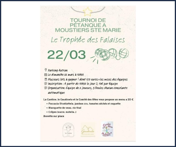 Tournoi de pétanque à Moustiers Sainte Marie