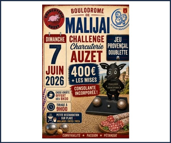 Concours de pétanque à Malijai