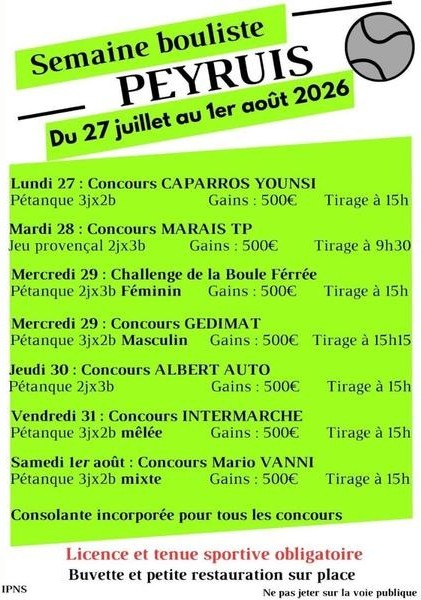 Semaine bouliste à Peyruis